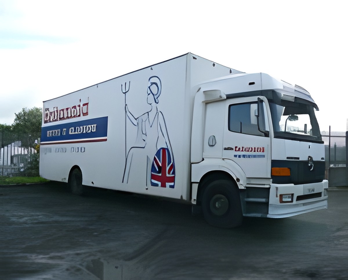 Box van in the yard